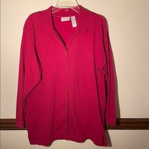 Vintage Liz Claiborne Raspberry Shirt Jacket